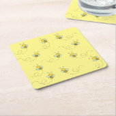 Honingbijen Kartonnen Onderzetters (Schuin)