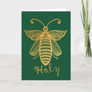 Honingbijen kerstmis "BEE HOLY" Conservation Feestdagen Kaart