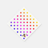 Honingbijen | kleurrijk poka-puntpatroon servet (Hoek)