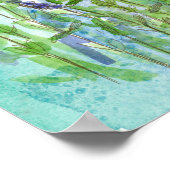 Honingbijen Lavender Herb Waterverf Flowers Poster (Hoek)