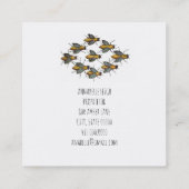 Honingbijen Logo bijenhouder Vierkante Visitekaartje (Achterkant)