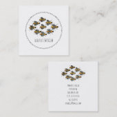 Honingbijen Logo bijenhouder Vierkante Visitekaartje (Voorkant / Achterkant)