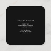 honingbijen logo op zwarte agaat vierkante visitekaartje (Achterkant)