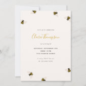 Honingbijen met Birthday-uitnodiging Kaart (Voorkant)