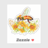 Honingbijen met drijfnetje sticker (Vel)