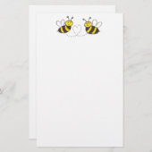 Honingbijen met hart briefpapier (Voorkant / Achterkant)