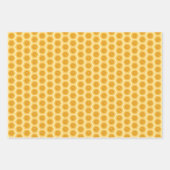 Honingbijen met hart- en honingraatonmiddellijke v inpakpapier vel (Voorkant 2)