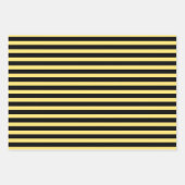 Honingbijen met hart- en honingraatpatroon inpakpapier vel (Voorkant 3)