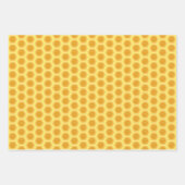 Honingbijen met hart- en honingraatpatroon inpakpapier vel (Voorkant 2)