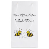 Honingbijen met hart Gepersonaliseerd voor cadeau Klein Cadeauzakje (Voorkant)