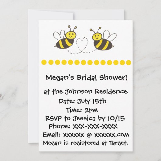 Honingbijen met hart kaart (Voorkant)