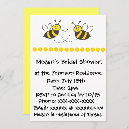 Honingbijen met hart kaart (Voorkant / Achterkant)