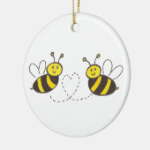 Honingbijen met hart keramisch ornament (Links)