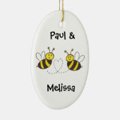 Honingbijen met hart keramisch ornament (Rechts)