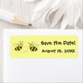 Honingbijen met hart Save the Date Etiket (Insitu)
