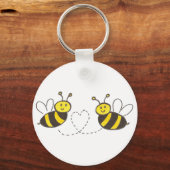 Honingbijen met hart sleutelhanger (Voorkant)
