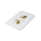 Honingbijen met hart voor uw badkamer badmat (Gekanteld)