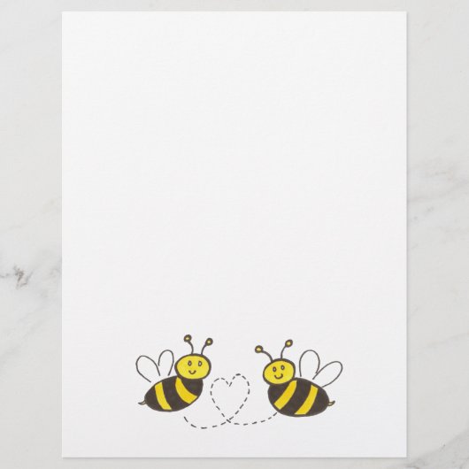 Honingbijen met hartbrochure flyer (Voorkant)