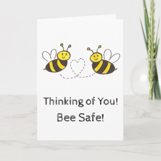 Honingbijen met Heart Bee Safe Shelter op hun plaa Kaart (Voorkant)