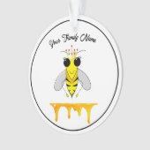 Honingbijen met honingbijen die naar beneden worde ornament (voorkant)