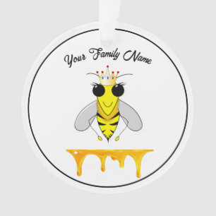 Honingbijen met honingbijen die naar beneden worde ornament