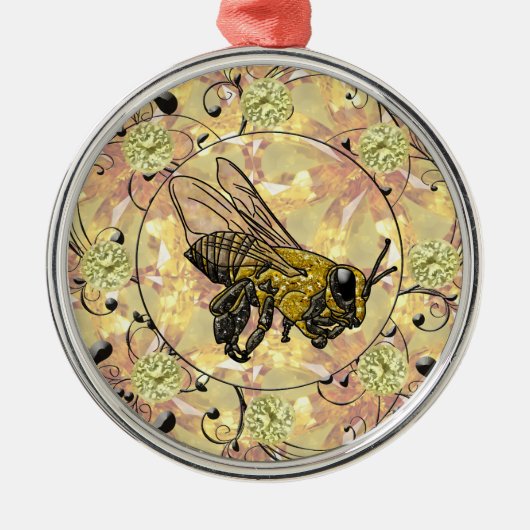 Honingbijen Metalen Ornament (Voorkant)