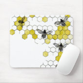 Honingbijen Muismat honingraat (Met muis)