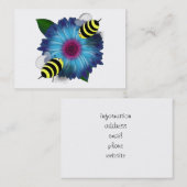 Honingbijen ontmoeten elkaar op Blue Flower Visitekaartje (Voorkant / Achterkant)