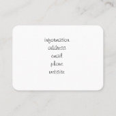 Honingbijen ontmoeten elkaar op Blue Flower Visitekaartje (Achterkant)