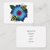 Honingbijen ontmoeten elkaar op Blue Flower Visitekaartje (Voorkant / Achterkant)