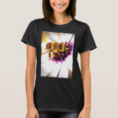 Honingbijen op Afrikaanse Daisy AcrylArt T-shirt (Voorkant)