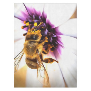 Honingbijen op Afrikaanse Daisy AcrylArt Tafelkleed