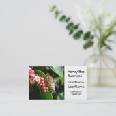 Honingbijen op bloeiend Visitekaartje (Staand voorkant)