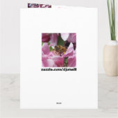 Honingbijen op bloesem met citaat kaart (Achterkant)