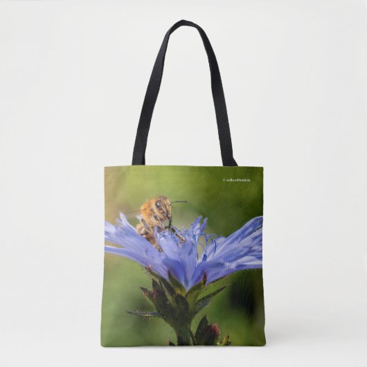 Honingbijen op de bloeiende radicchio tote bag (Voorkant)