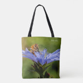 Honingbijen op de bloeiende radicchio tote bag (Achterkant)