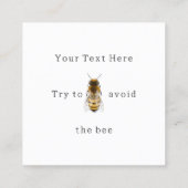 Honingbijen op druipende honingraat vierkante visitekaartje (Achterkant)