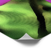 Honingbijen op een Paarse Afrikaanse Daisy Art Poster (Hoek)