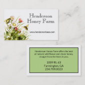 Honingbijen op het Visitekaartje van de klaver (Voorkant / Achterkant)