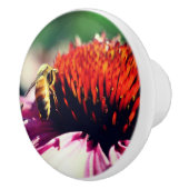 Honingbijen op hoes dicht keramische knop (Rechts)