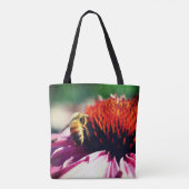 Honingbijen op hoes dicht tote bag (Achterkant)