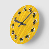 Honingbijen op Honeycomb Circle Dance Ronde Klok (Hoek)