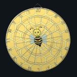 Honingbijen op Honeycomb Dartbord<br><div class="desc">Honingbijen op honingraat.</div>
