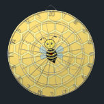 Honingbijen op Honeycomb Dartbord<br><div class="desc">Honingbijen op honingraat.</div>