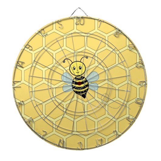 Honingbijen op Honeycomb Dartbord (Voorkant)