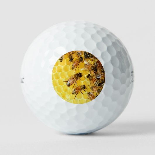 Honingbijen op Honeycomb Golfballen (Voorkant)