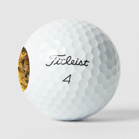 Honingbijen op Honeycomb Golfballen (Logo)