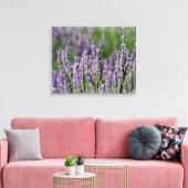 Honingbijen op Lavender Flowers Canvas Afdruk (Insitu (Woonkamer))