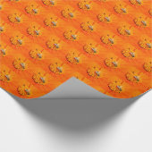 honingbijen op oranje papier (Hoek)