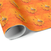 honingbijen op oranje papier (Rol Hoek)